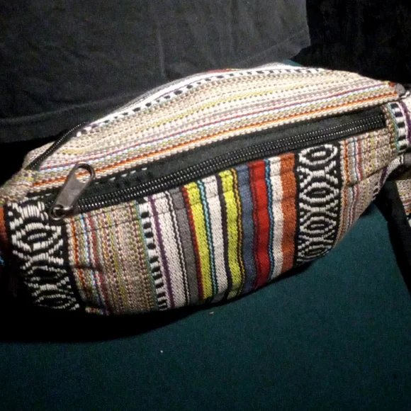 New Nepal Adjustable Cotton Fanny Pack Waist Bag Unisex Travel - Picture 5 of 6